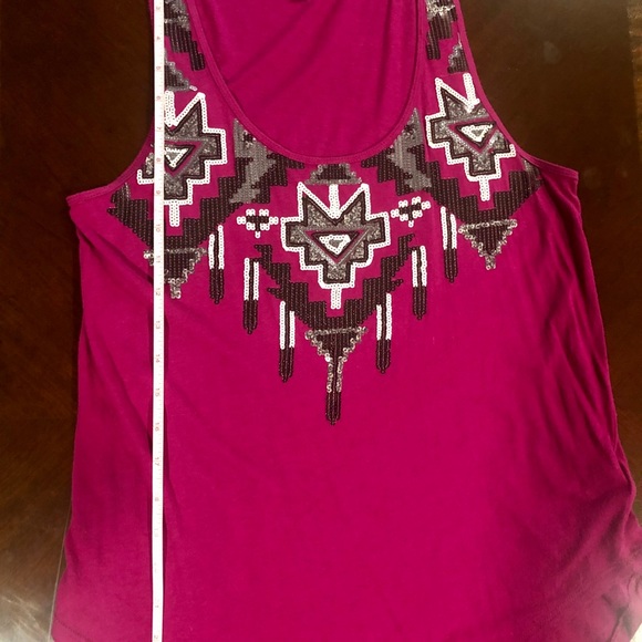 Express Sequin Embellished Aztec Tank - Picture 3 of 5